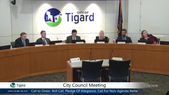 Thumbnail image for July 28, 2026 Tigard City Council Meeting