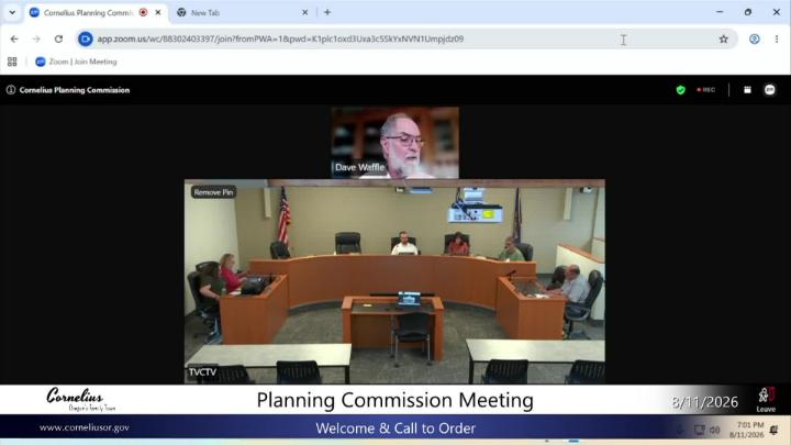 Thumbnail image for August 11, 2026 Cornelius Planning Commission Meeting