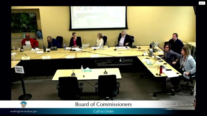 Thumbnail image for August 25, 2026 Washington County Board of Commissioners Meeting