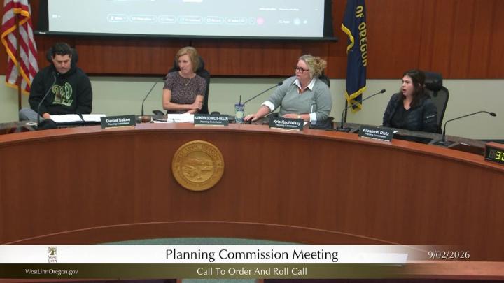 Thumbnail image for September 2, 2026 West Linn Planning Commission Meeting