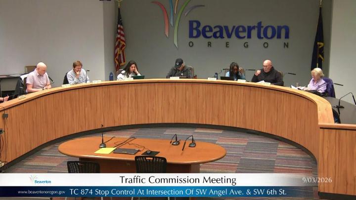 Thumbnail image for September 3, 2026 Beaverton Traffic Commission Meeting
