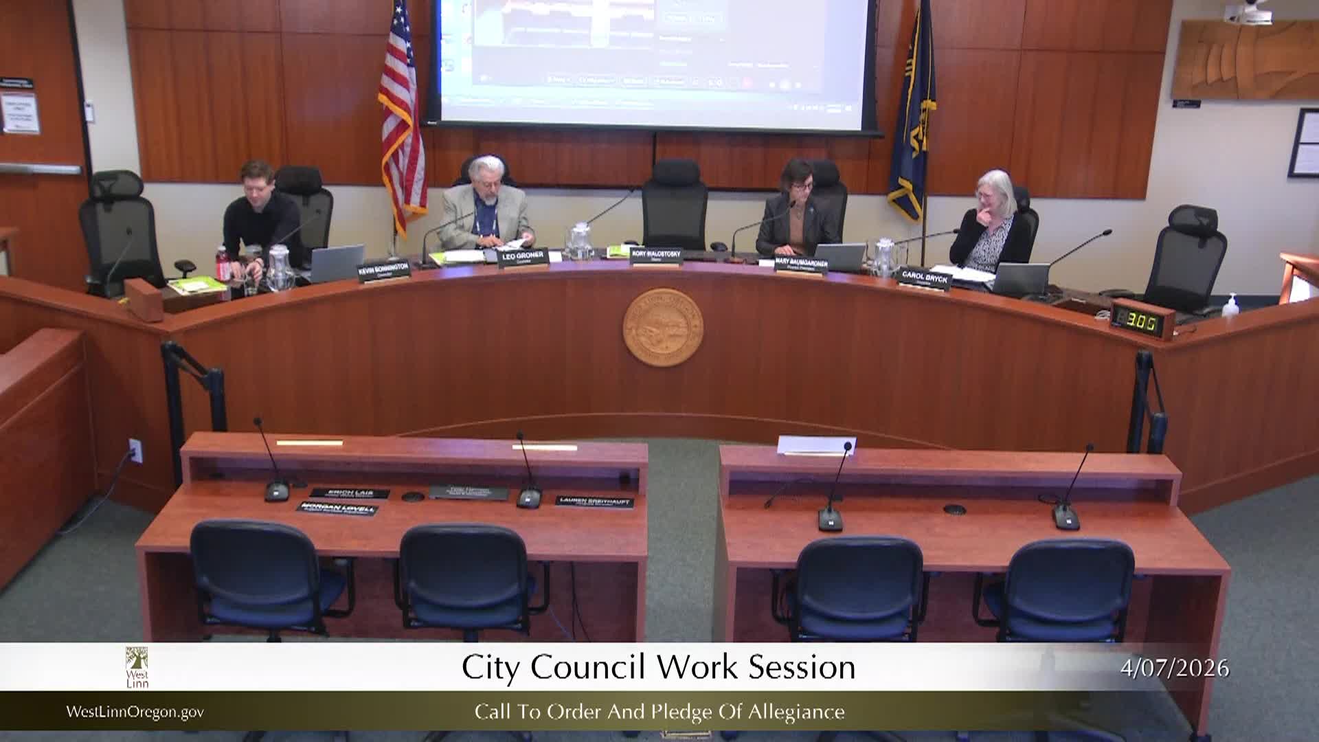 West Linn City Council Work Session