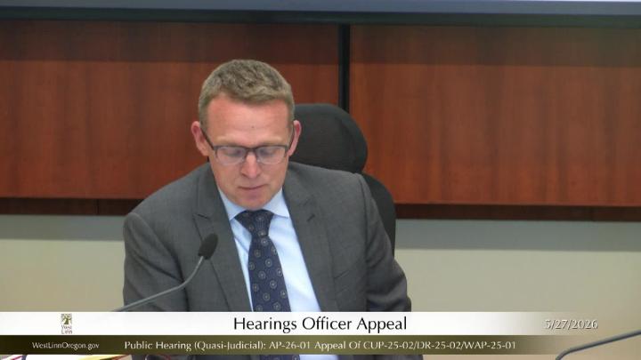 Thumbnail image for May 27, 2026 West Linn Hearings Officer Appeal