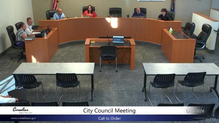 Thumbnail image for June 15, 2026 Cornelius City Council Meeting