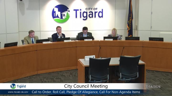 Thumbnail image for July 14, 2026 Tigard City Council Meeting